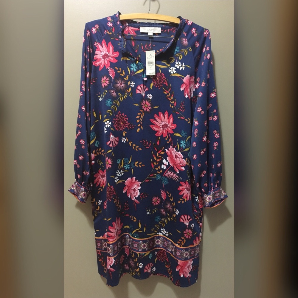 🆕 Loft Floral Navy Dress